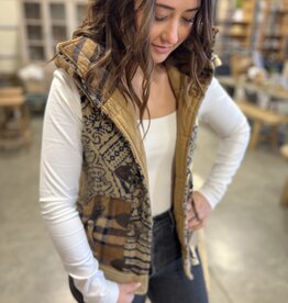 Dark Blue Vest w/Hood - Medium