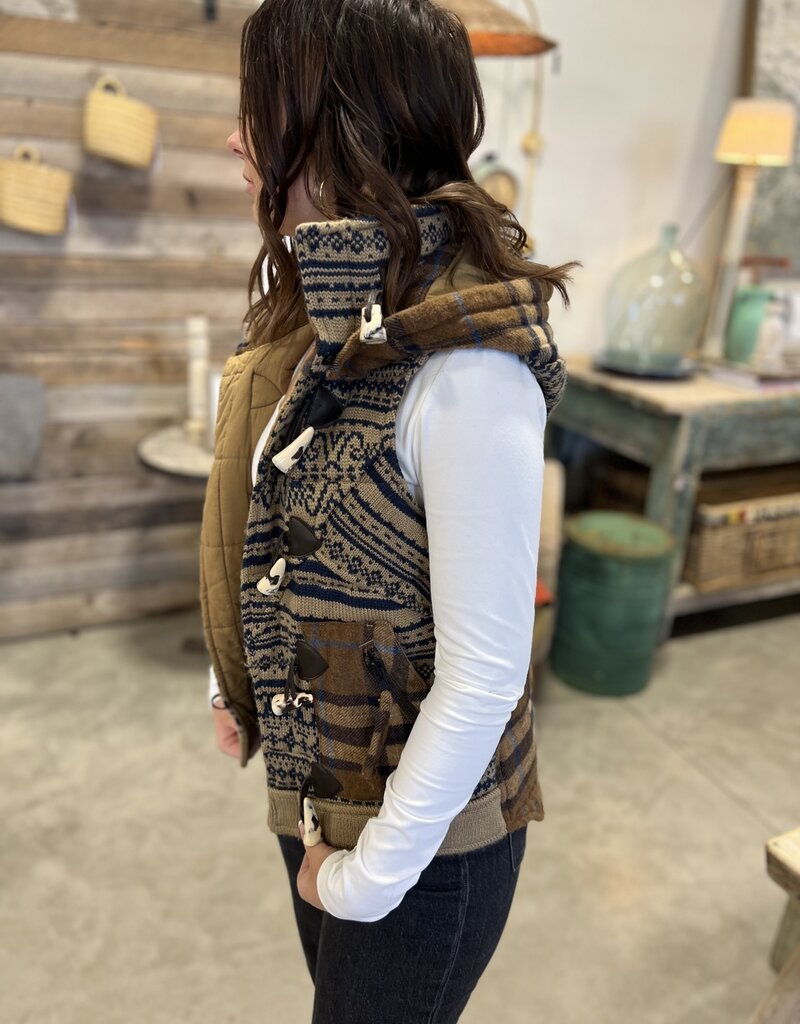 Dark Blue Vest w/Hood - Medium