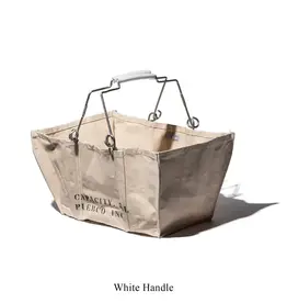 Accordion Market Basket - White
