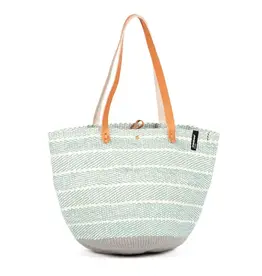 Mifuko Shopper Basket in Light Blue Twill Weave