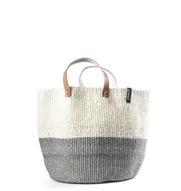 Mifuko Market basket | Natural and light grey duo M Sisal