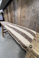 DJEM Skinny Bench w/Brown Stripe Upholstery