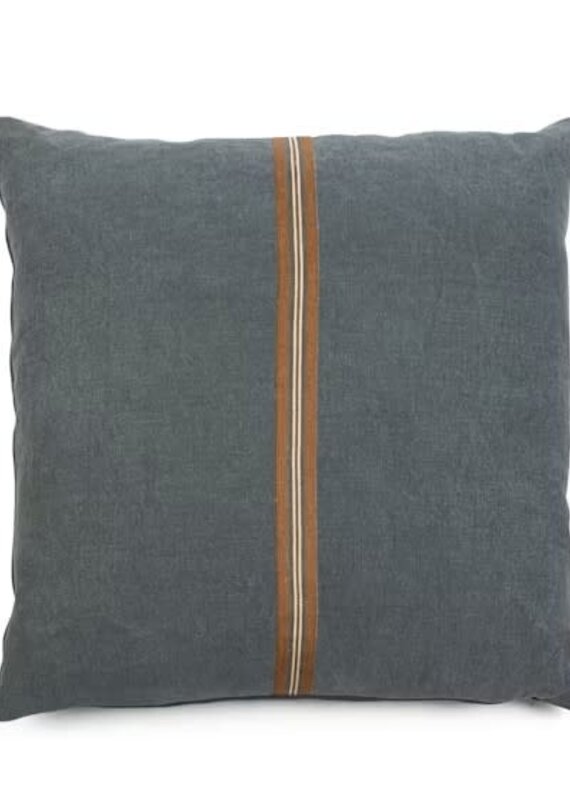 Atlas Belgian Linen Pillow Cover 20" x 20" in River Stonewash