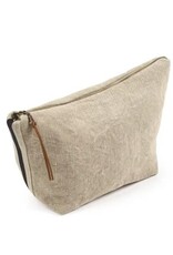 James Cosmetic Bag 13" x 7.5" Flax