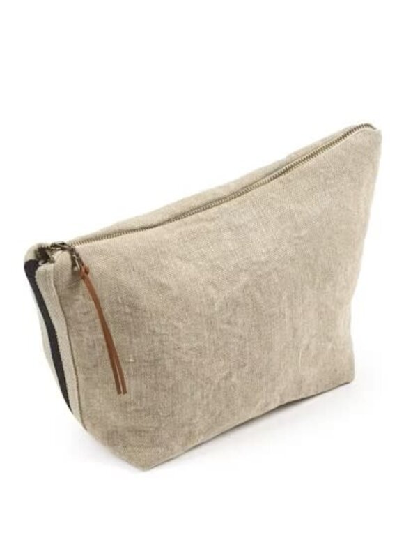 James Cosmetic Bag 13" x 7.5" Flax
