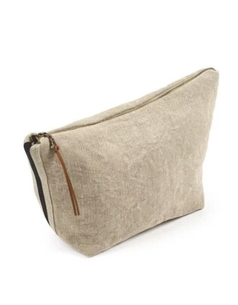 James Cosmetic Bag 13" x 7.5" Flax