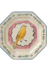 Decorative Ceramic Plate w/ Bird, Multi Color