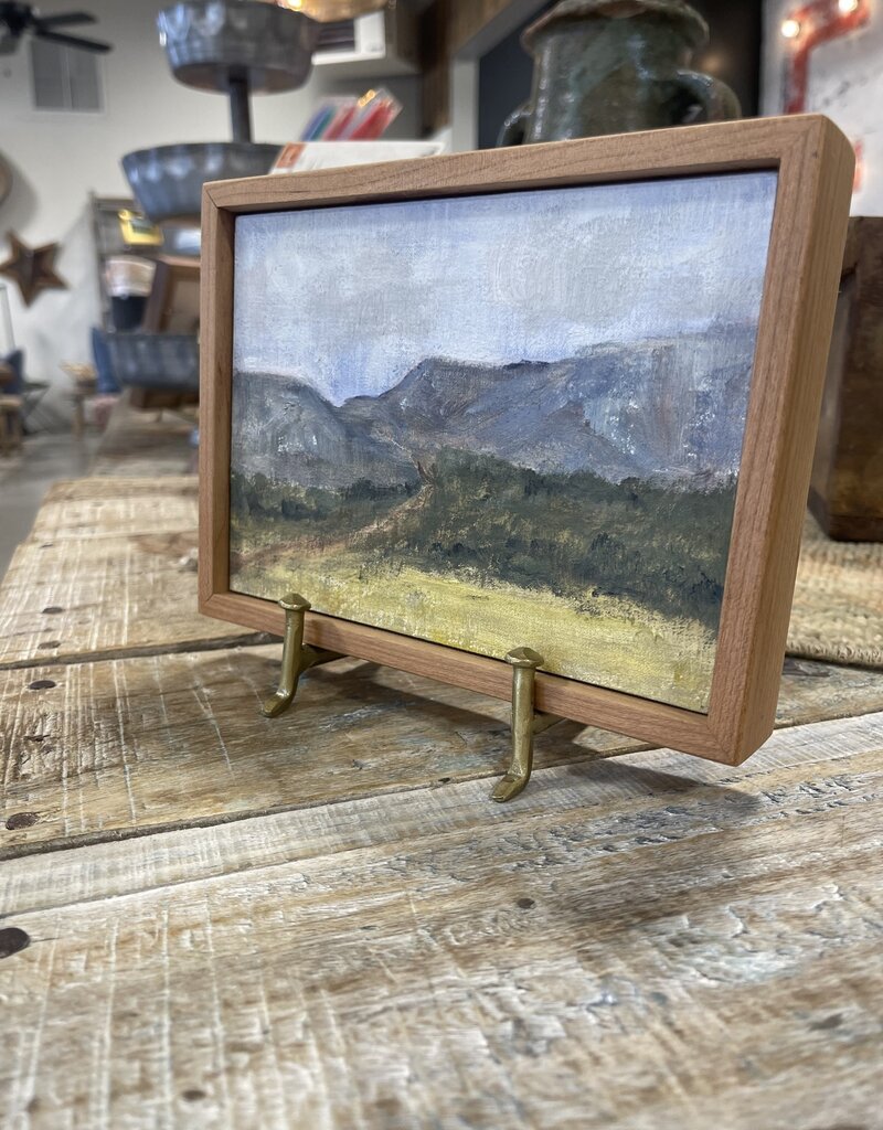 Staci Davies Summer Foothills 5" x 7"  Staci Davies Original Art painting oil artwork canvas frame mountain