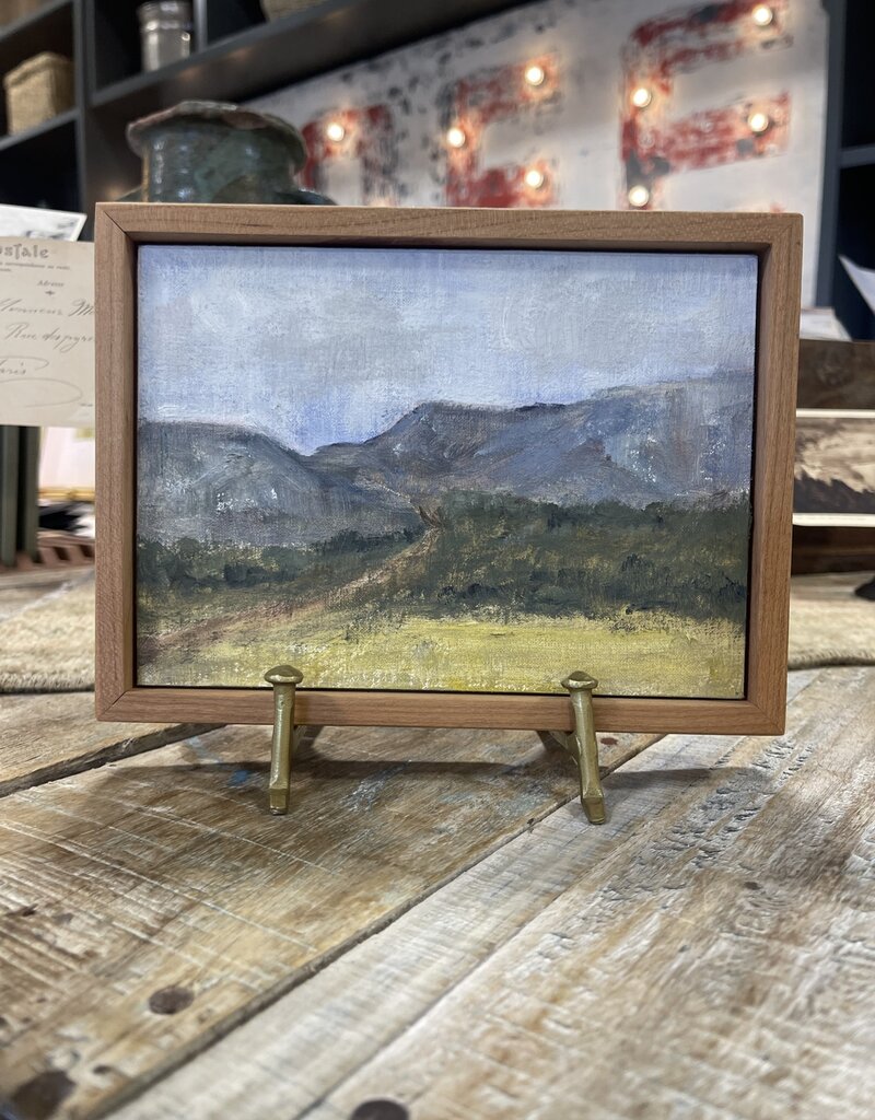 Staci Davies Summer Foothills 5" x 7"  Staci Davies Original Art painting oil artwork canvas frame mountain