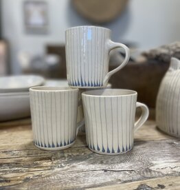 Wonki Ware Straight Mug Small - Blue Stripe