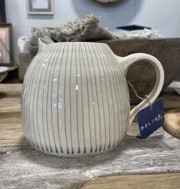 Wonki Ware Wonki Ware Straight Jug - Blue Stripe 1L