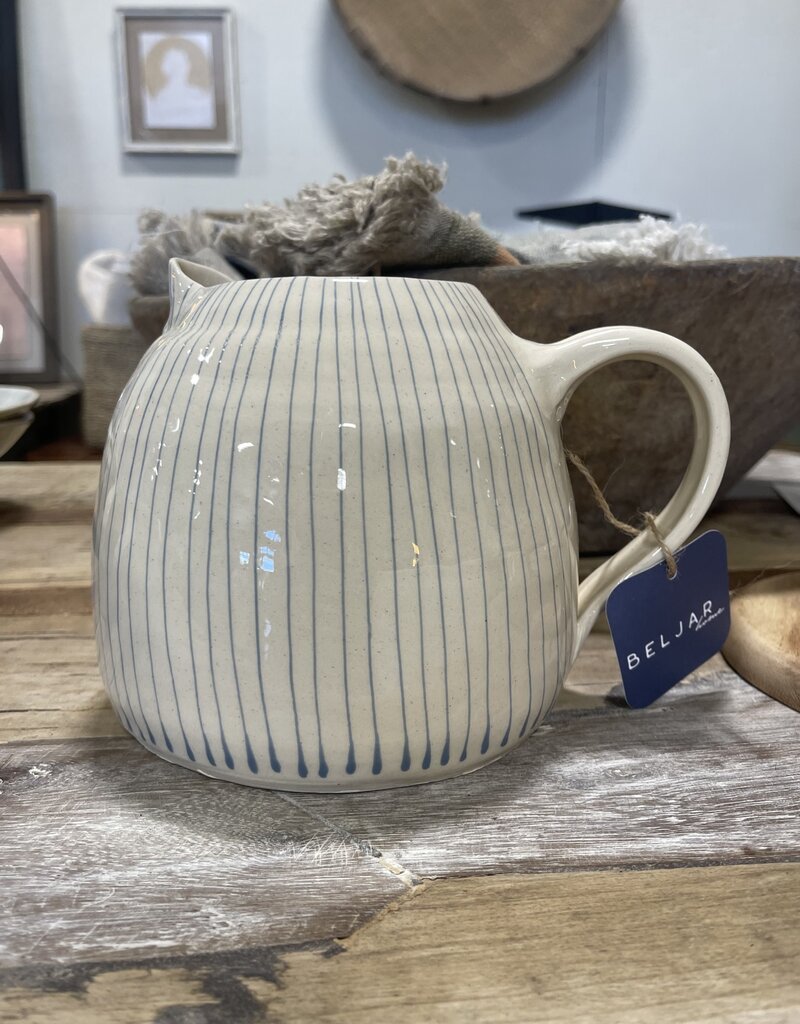 Wonki Ware Wonki Ware Straight Jug - Blue Stripe 1L