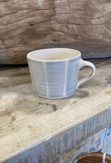 Wonki Ware Squat Mug -Thick blue stripe 2 3/4" H x 3.5" W