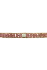 Frida 3 Handwoven Bracelet-Freshwater pearls Pink tourmaline semi-precious stone