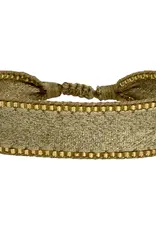 Kenia 1 Handwoven Bracelet -Golden w/Japanese Glass beads