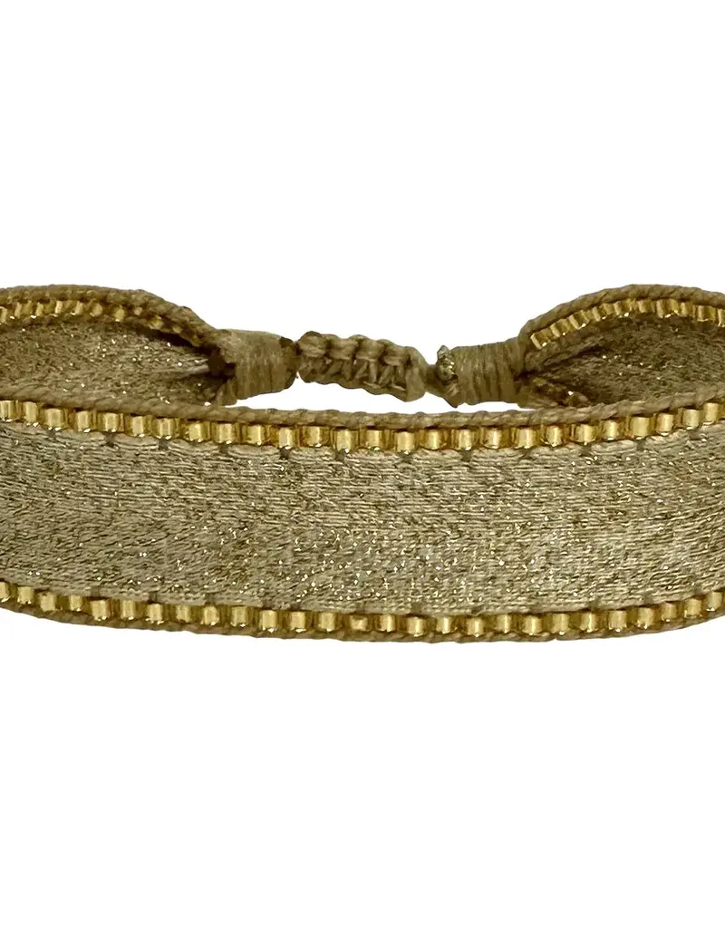 Kenia 1 Handwoven Bracelet -Golden w/Japanese Glass beads