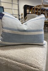 French Ticking Pillow in Blue - Small