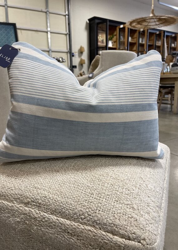 French Ticking Pillow - Blue small