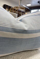 French Ticking Pillow in Blue - Small