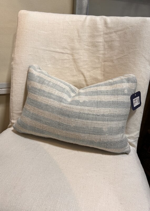 Tibetan Blue Stripe Pillow - small