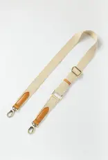 Herringbone Webbing Strap ­ Sand/ Cognac Classic Leather