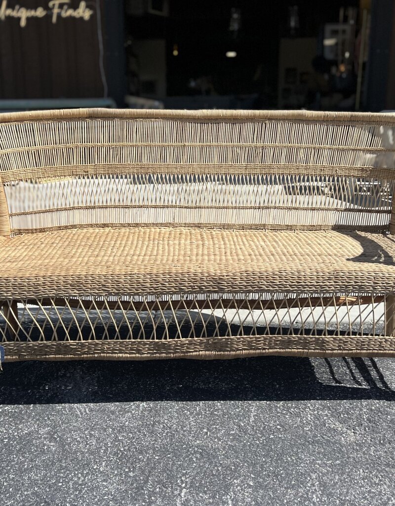 One.World Malawi Cane-Wicker Patio Bench