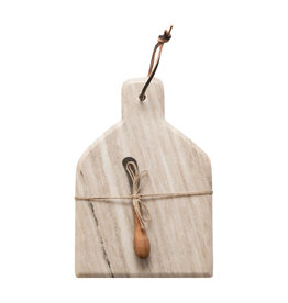 Marble Cheese Board w/Canape Knife 12"L x 8"W