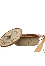 Stoneware Brie Baker w/ Bamboo Spreader, Set  of 2 (Each one will vary)