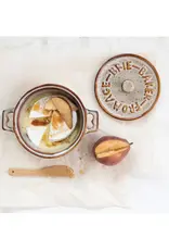Stoneware Brie Baker w/ Bamboo Spreader, Set  of 2 (Each one will vary)