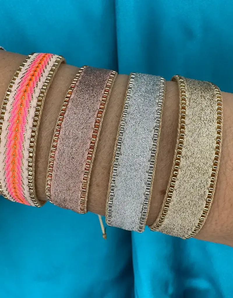 Kenia 1 Handwoven Bracelet -Golden w/Japanese Glass beads