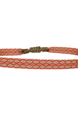 5mm Anklet - Orange Diamond -Closed circumference = 20 cm, open circumference = 32 cm