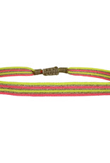 5mm Anklet - Yellow/Pink/Orange -Closed circumference = 20 cm, open circumference = 32 cm