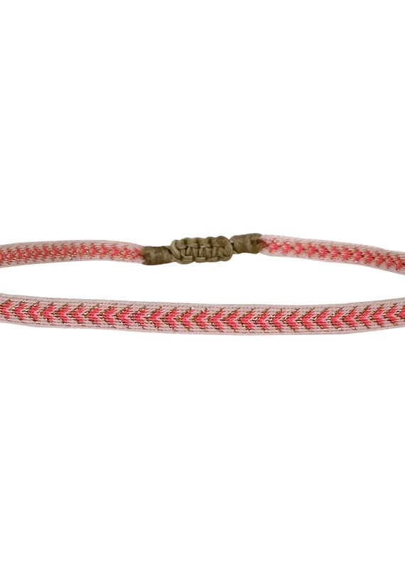 3mm Anklet - Orange Herringbone -Closed circumference = 20 cm, open circumference = 32 cm