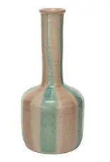 Hand-Painted Terra-cotta Vase w/ Stripes 5-3/4" Round x 13-3/4"H