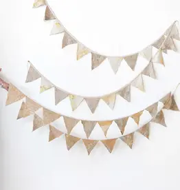 Vintage Cotton Kantha Pennant Garland Light Colors (Each One Will Vary)