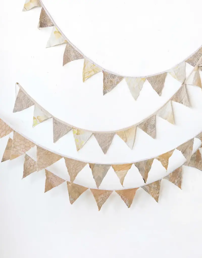 Vintage Cotton Kantha Pennant Garland Light Colors (Each One Will Vary)