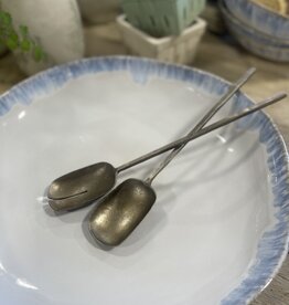 Hayes Salad Servers - Brass