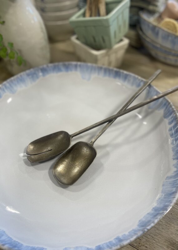 Hayes Salad Servers - Brass