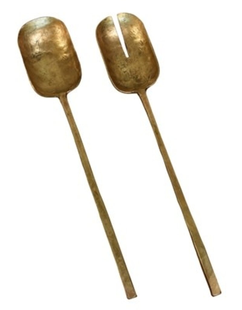 Hayes Salad Servers - Brass