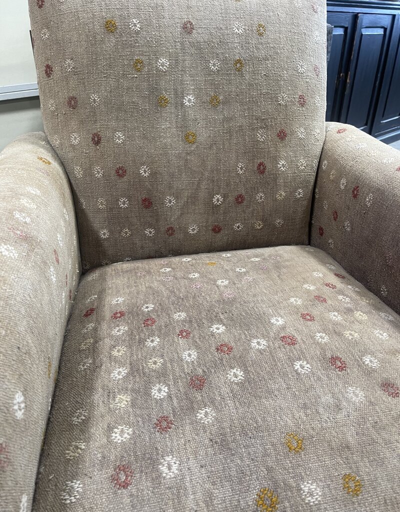 DJEM Brown Hemp Chair w/pattern