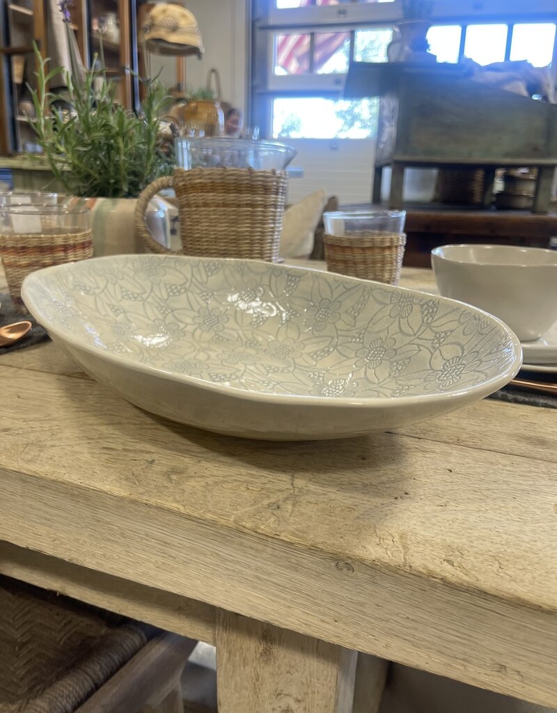 One.World Wonki Etosha Oval Serving Platter X-Large - 17.5" x 10"  x 3" H