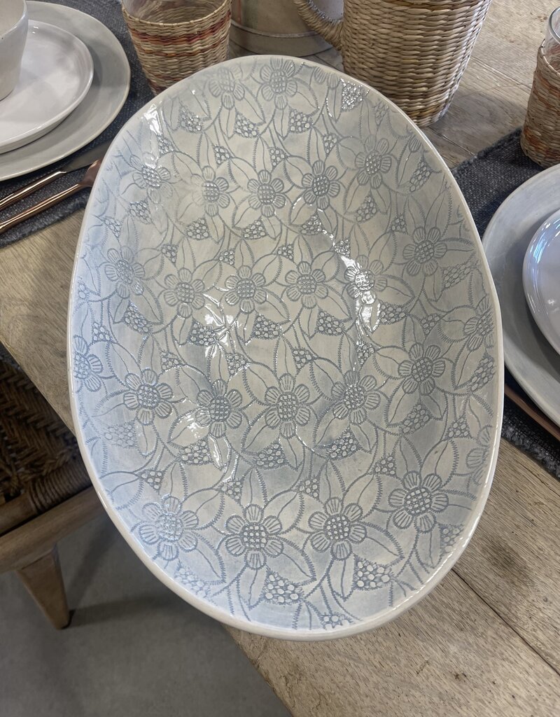 One.World Wonki Etosha Oval Serving Platter X-Large - 17.5" x 10"  x 3" H