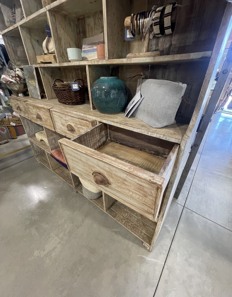 The Porch Cubby Shelf w/4 Drawers