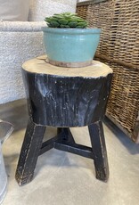 The Porch Black Stump Stool