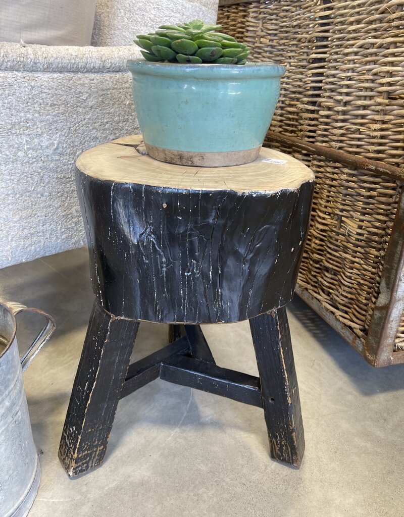 The Porch Black Stump Stool