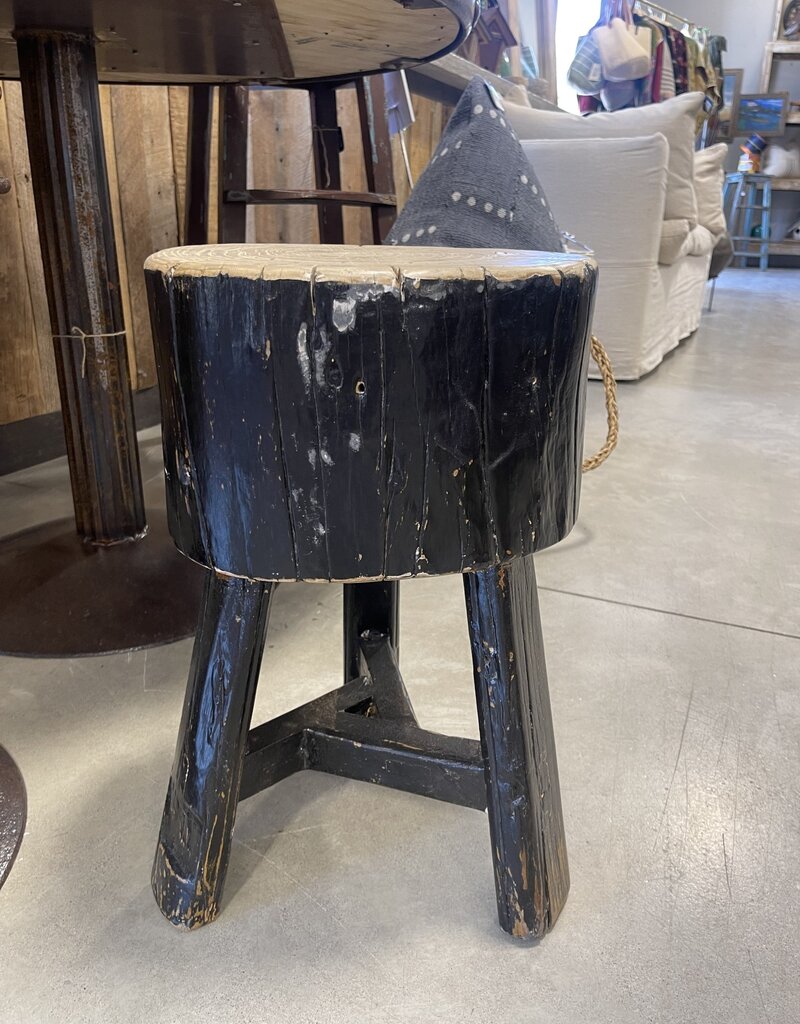 The Porch Black Stump Stool
