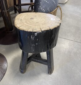 The Porch Black Stump Stool
