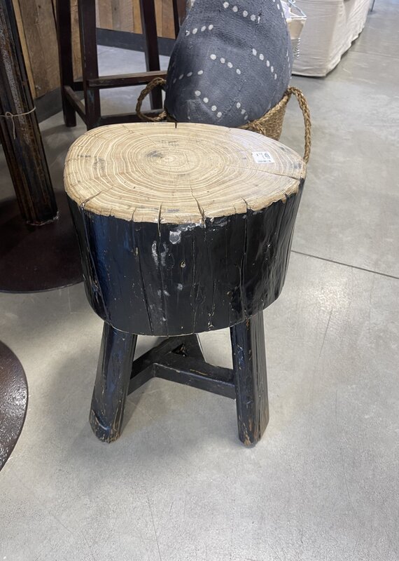 The Porch Black Stump Stool
