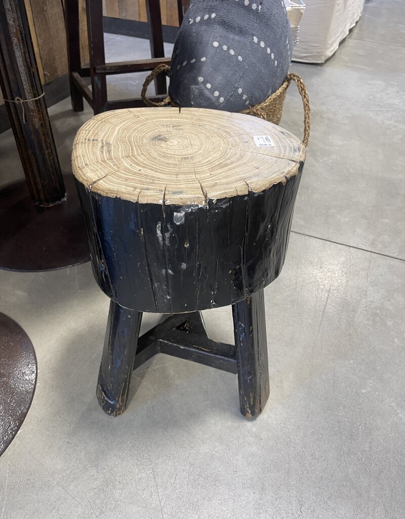 The Porch Black Stump Stool
