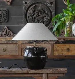 Glazed Handled Pot Table Lamp